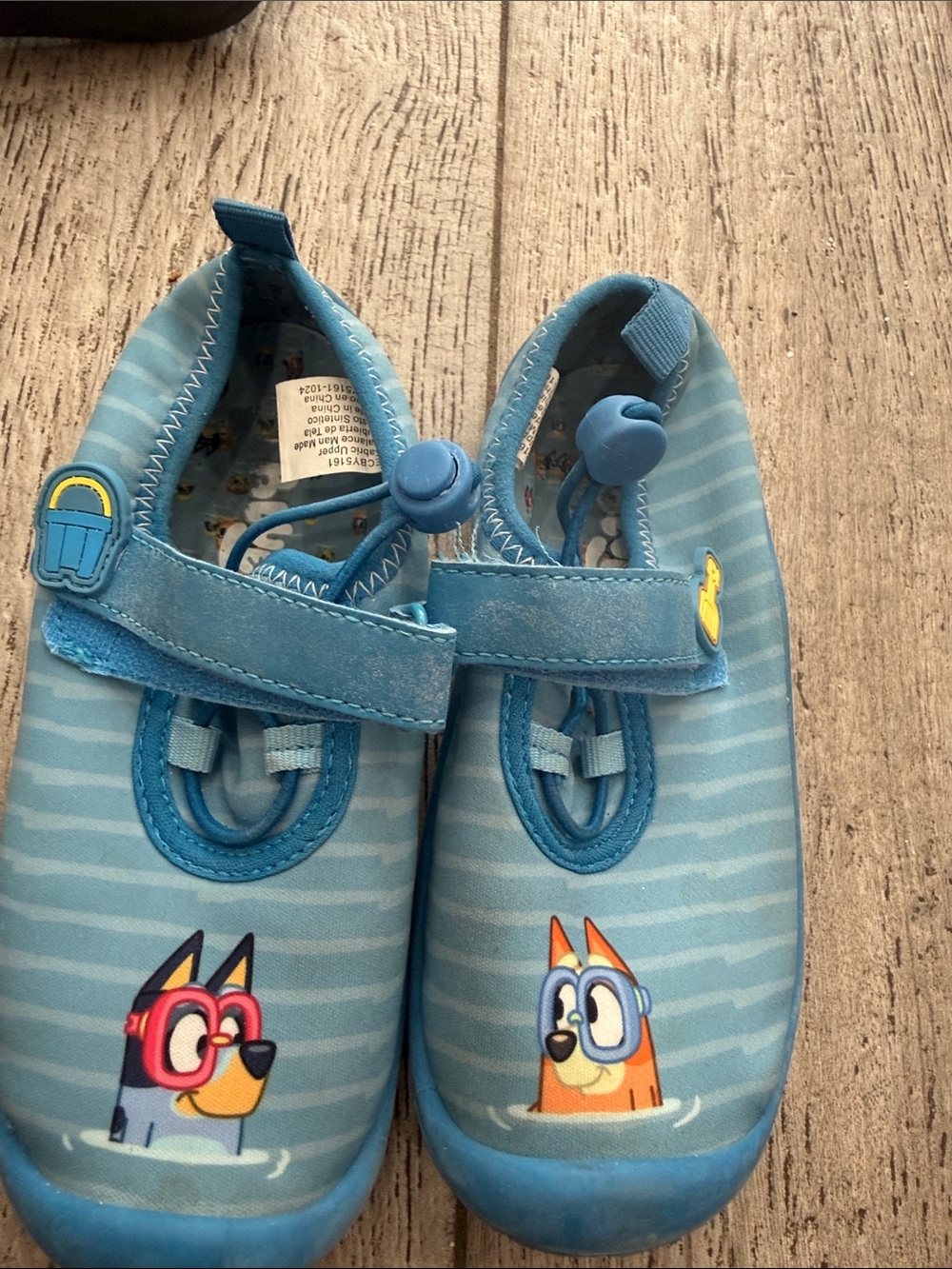 Bluey and bingo Kids blue toddler Water Shoes size 11-12